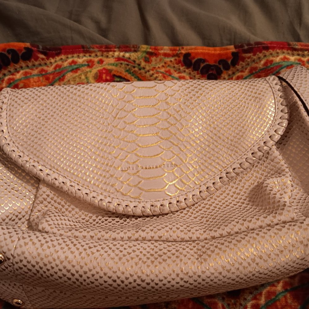 Aimee Kestenberg gold & ivory metallic crossbody bag